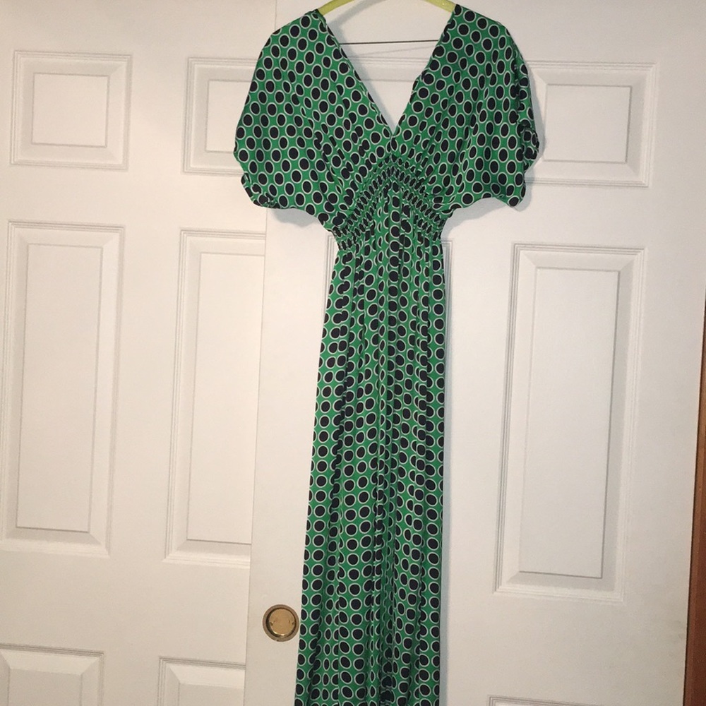 Long silk feeling dress